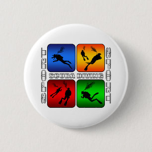 Spectacular Scuba Diving 6 Cm Round Badge