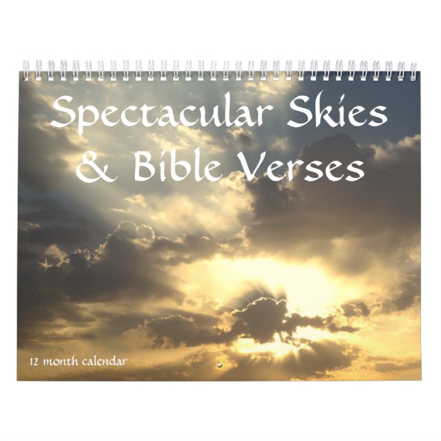 Spectacular Skies & Bible Verses 12 month Calendar (Cover)