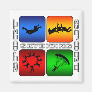 Spectacular Skydiving Magnet