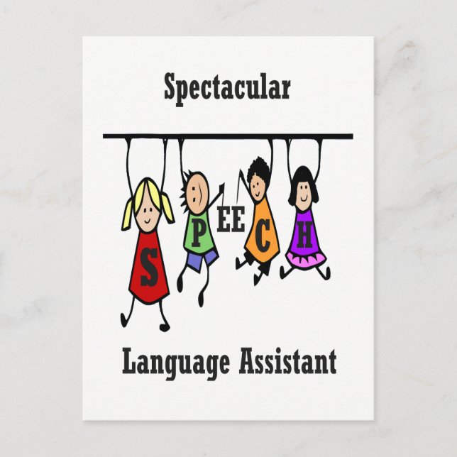 Spectacular Speech-Language Pathologist Assistant Postcard (Front)