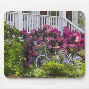 Spectacular spring bloom, whimsical antique mouse mat