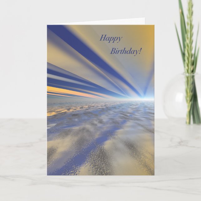 Spectacular Sunrise Art Happy Birthday Card (Front)
