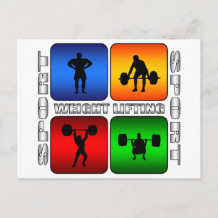 Spectacular Weight Lifting Postcard