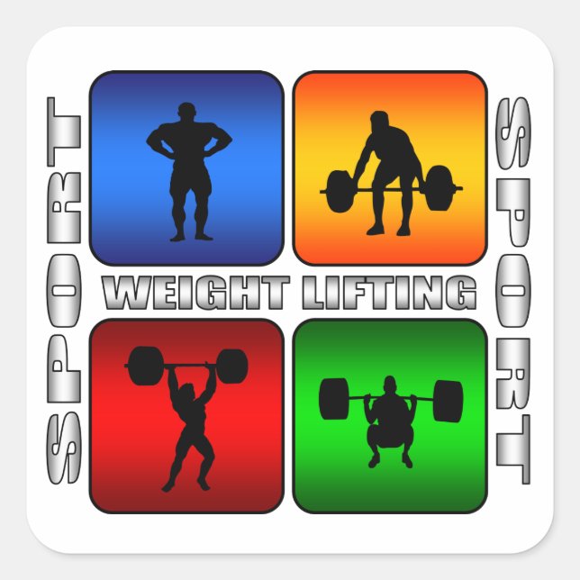 Spectacular Weight Lifting Square Sticker (Front)