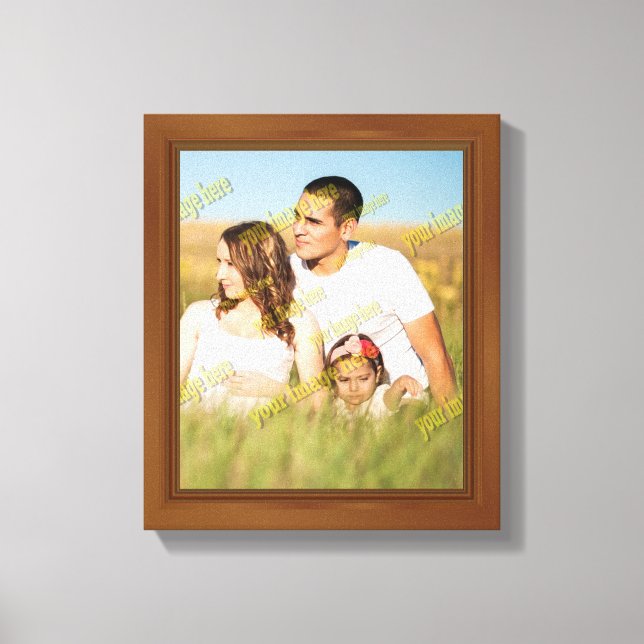 Spectacular Wood Frame Beautiful Amazing Blank Canvas Print (Front)