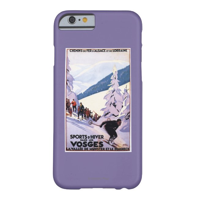 Spectators Watching Skier Poster Case-Mate iPhone Case (Back)