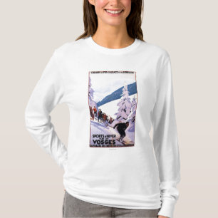 Spectators Watching Skier Poster T-Shirt