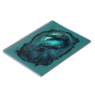 Spectral Coil Cyberpunk Serpent Dark Art Notebook