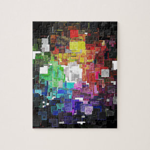 Spectral Geometric Abstract Jigsaw Puzzle