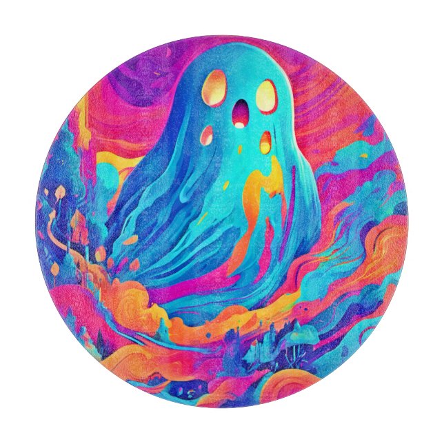 Spectral Ghost Halloween Art Cutting Board (Front)