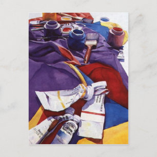 "Spectral Hierarchy" Artists Studio Watercolor Postcard