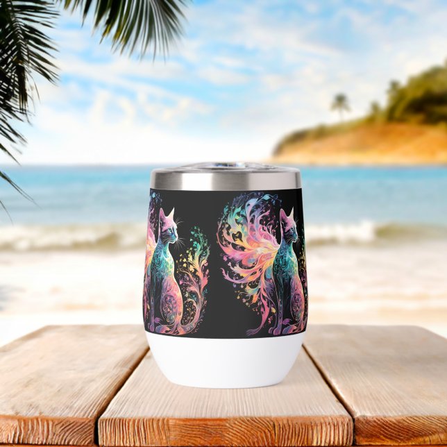 Spectral Holographical Cat: A Prism of Elegance (Beach (Rotated))