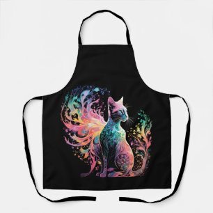 Spectral Holographical Cat: A Prism of Elegance Apron