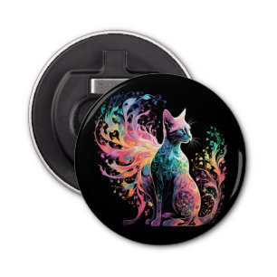 Spectral Holographical Cat: A Prism of Elegance Bottle Opener