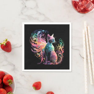 Spectral Holographical Cat: A Prism of Elegance Napkin