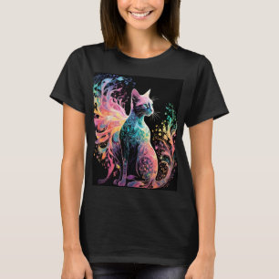 Spectral Holographical Cat: A Prism of Elegance T-Shirt
