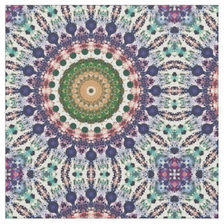 Spectral Mandala Abstract Fabric