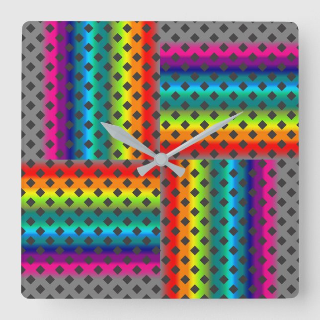 spectral reflection around square wall clock (Front)