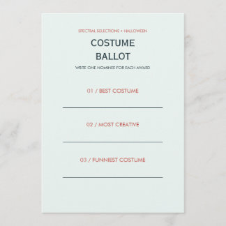 Spectral Selections Editable Halloween Ballot Card