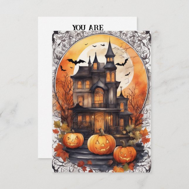 Spectral Soiree: A Halloween Invitation Like No Ot (Front/Back)