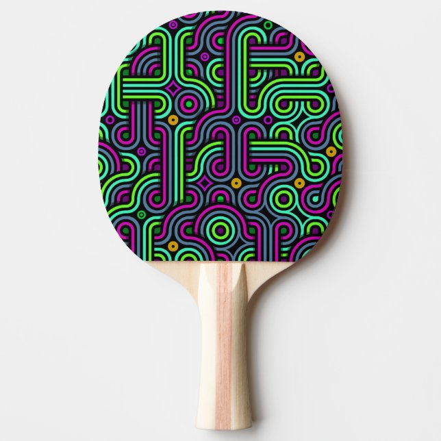 Spectral Spirals v4 Ping Pong Paddle (Front)