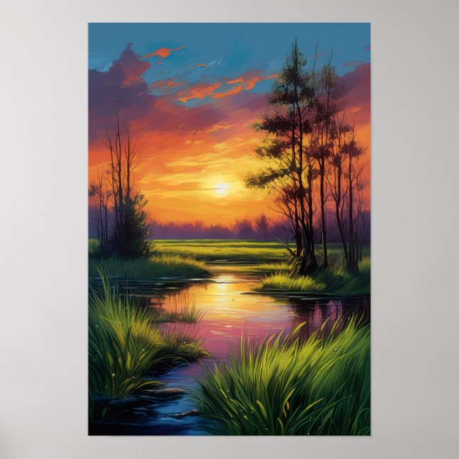 Spectral Sunset, Digital Art's Magic Poster (Front)