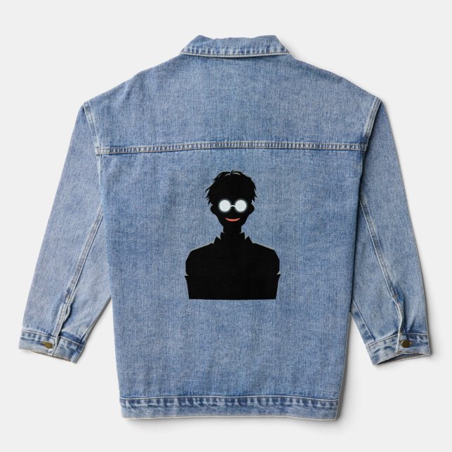 Spectres of Mirth (Anime Silhouette) Denim Jacket (Back)