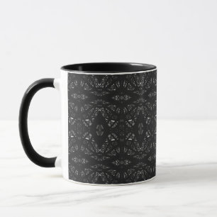 Spectroscopic Black and White Abstract Gouache Art Mug