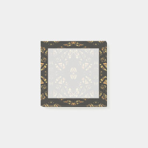 Spectroscopic Brown Black Abstract Gouache Art Post-it Notes