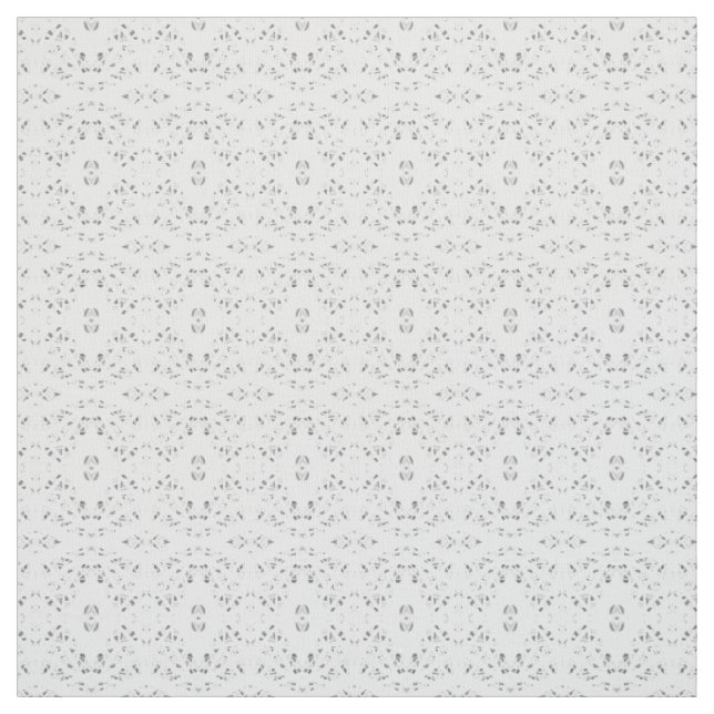 Spectroscopic Grey White Abstract Gouache Art Fabric (Swatch)