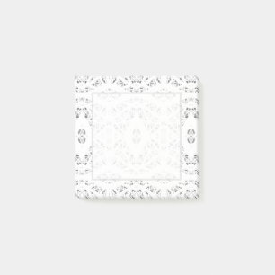 Spectroscopic Grey White Abstract Gouache Art Post-it Notes