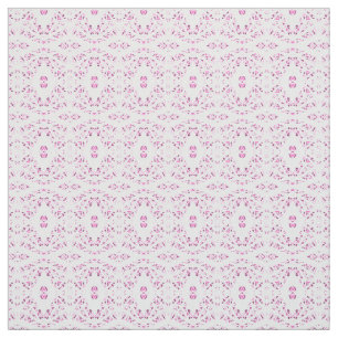 Spectroscopic Pink White Abstract Gouache Art Fabric