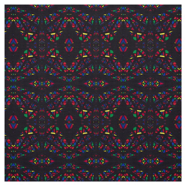 Spectroscopic Rainbow Abstract Gouache Art Fabric (Swatch)
