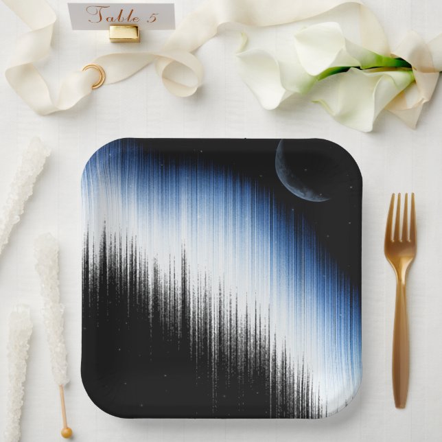 Spectrum And Moon Paper Plate (Wedding)