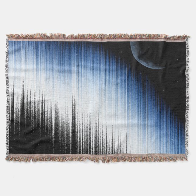 Spectrum And Moon Throw Blanket (Front)
