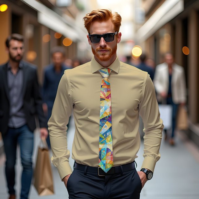 Spectrum Burst Abstract Art Tie (Creator Uploaded)