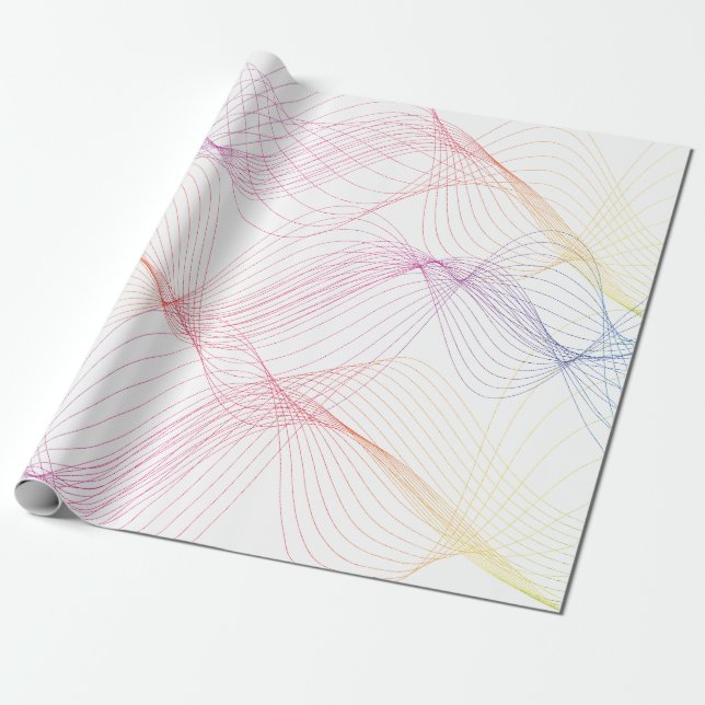 Spectrum Colour Wavelength Lines Wrapping Paper (Unrolled)
