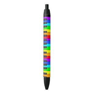 Spectrum Colours Piano Keyboard Black Ink Pen