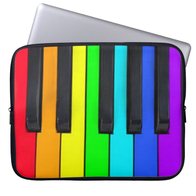 Spectrum Colours Piano Keyboard Laptop Sleeve (Front)