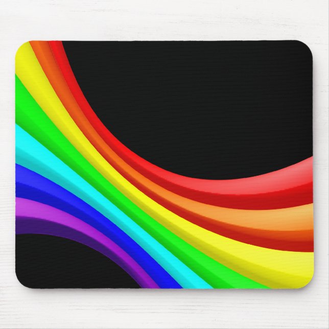 Spectrum Curve 3d - Black Mouse Mat (Front)