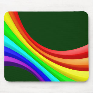Spectrum Curve 3d - Dark Green 003300 Mouse Mat