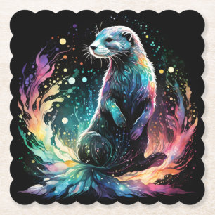 Spectrum Edge: The Otters Glow Paper Coaster