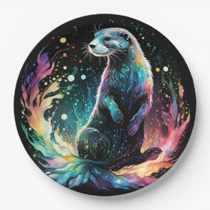 Spectrum Edge: The Otters Glow Paper Plate