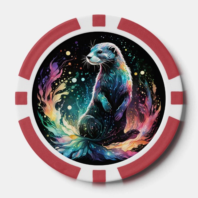 Spectrum Edge: The Otters Glow Poker Chips (Front)