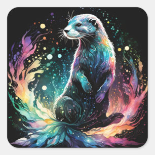 Spectrum Edge: The Otters Glow Square Sticker