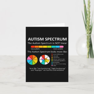 Spectrum Is Not Linear Autistic Pride Autism Aware Card