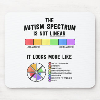 Spectrum Is Not Linear Autistic Pride Autism Aware Mouse Mat