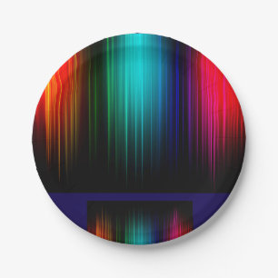 Spectrum Light Show Background-55321 Paper Plate