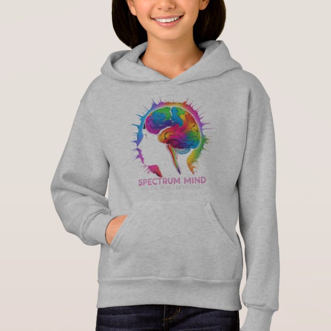 Spectrum Mind – Colourful Brain Neurodiversity Art (Front)