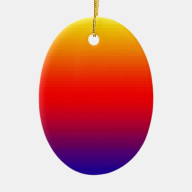 Spectrum of Horizontal Colours -1 Ceramic Tree Decoration (Front)